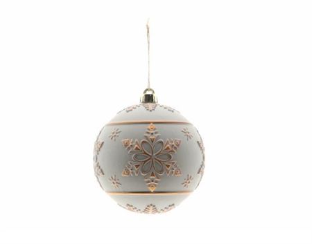 Bauble Snowflake Copper 15cm