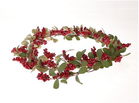Garland Euca Berry Red 180x22cm