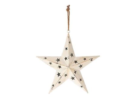 Iron Hollow Star Pendant White