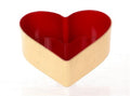 Plastic Bowl Heart Melam Red Gold 22cm (pack of 2)