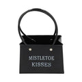 Pot Baggy Mistletoe Kisses Black 14cm