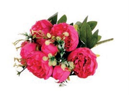Artificial Bouquet Peony Cerise