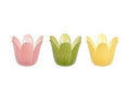 Tealight Tulip Assorted 7.5x5.5cm (PACK OF 3)