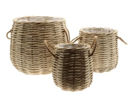 Basket Wicker Rope Set Of 3