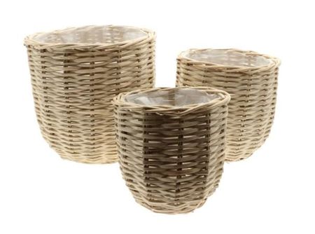 Basket Wicker Set Of 3