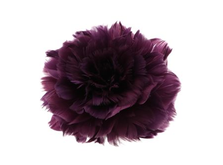 Feather Rose Clip Maroon 11cm X6