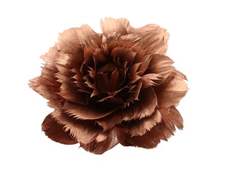 Feather Rose Clip Copper 11cm X6
