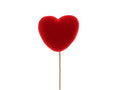 Pick Heart Flocked Red 6.5x2x56.5cm