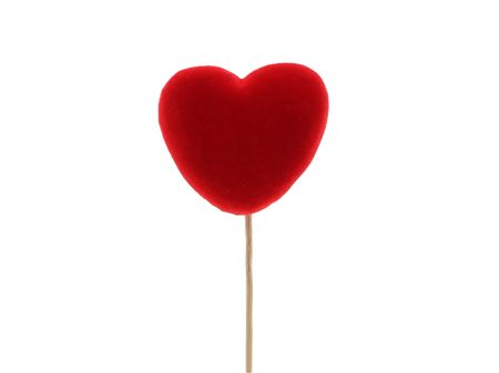 Pick Heart Flocked Red 6.5x2x56.5cm