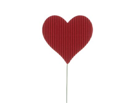 Pick Heart Stripe Red 7x5x57cm