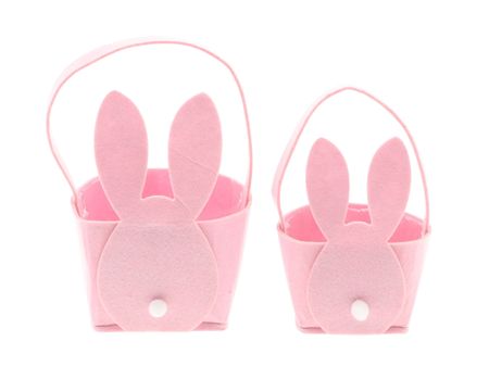 Felt Basket Bunny Pink 2 Set (PACK OF 2)