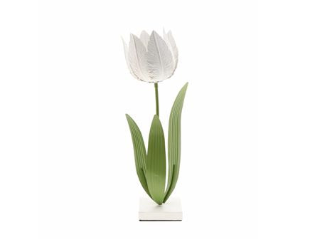 Tulip On Base White 48cm