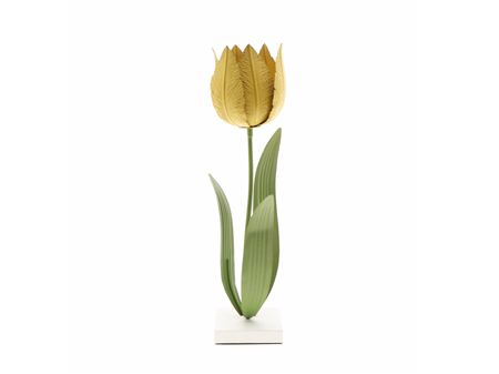 Tulip On Base Yellow 48cm
