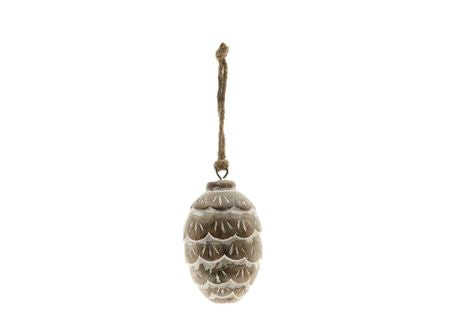 Hanging Acorn Actia Round 8x6cm