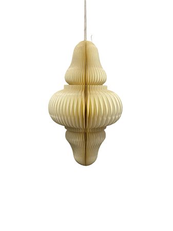 Hanging Paper Ornament Ivory 33x20cm