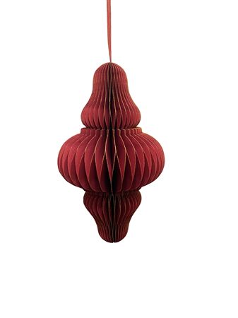 Hanging Paper Ornament Red 33x20cm