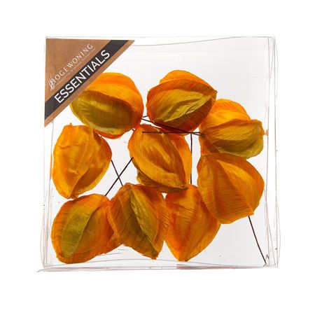Artificial Lantern Fruit On Wire Orange 4cm X9