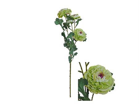 Artificial Ranunculus Green 85cm