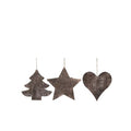 Hanger Birch Bark X3 10cm Natural