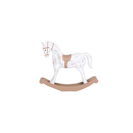 Rocking Horse 13cm Natural White