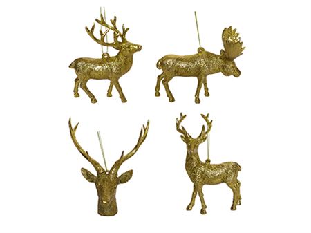 Hanger Deers Assorted 14cm Gold