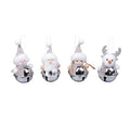 Deco Hanging Bell Reindeer Silver 13cm (PACK OF 2)