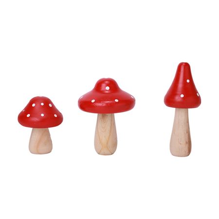 Deco Mushroom Red X3 Set