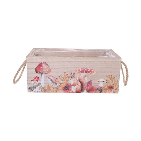 Wooden Planter Forest With Liner 25cm