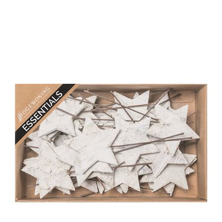 Stars On Wire White Birchbark 6cm X36