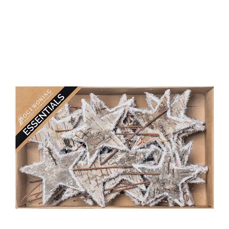 Stars On Wire Snow Birchbark 6cm X36