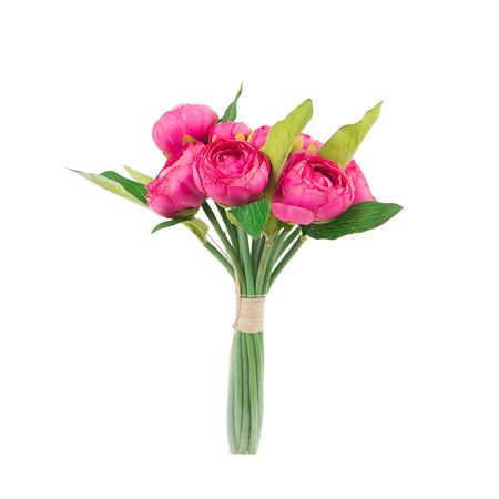 Artificial Ranunculus Bunch Pink 25cm