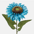 Artificial Sunflower Autumn Blue 60cm (PACK OF 4)