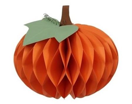 Paper Pumpkin Orange 12x10cm X2