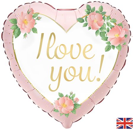 Balloon 18 Inch I Love You Blossom Pink (PACK OF 5)