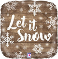 Balloon 18 Inch Let It Snow  (PACK OF 3)