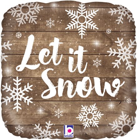 Balloon 18 Inch Let It Snow  (PACK OF 3)