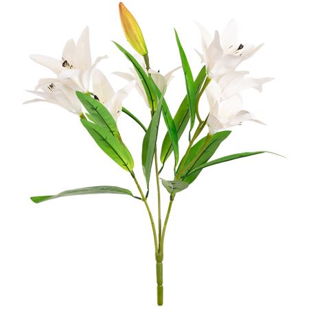 Artificial Lily Bush White