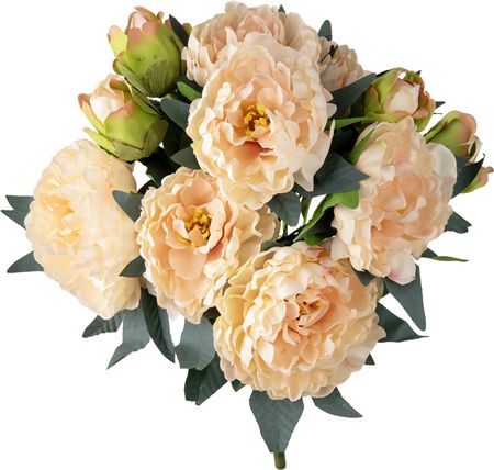 Artificial Peony Bush Coral 48cm