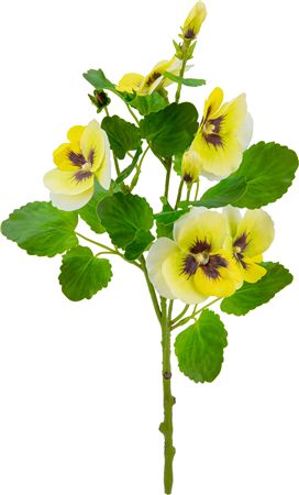 Artificial Pansy Spray Light Green Yellow (PACK OF 2)