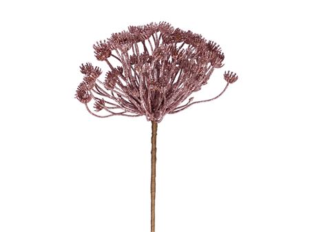 Glitter Flower Head Pink 62cm