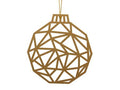 Metal Geo Ball Hang Gold 15cm (PACK OF 3)