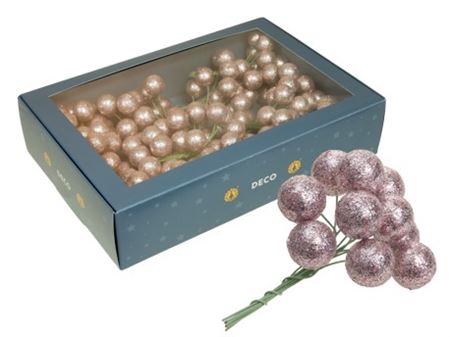 Wired Sparkling Balls Rose Pink 18x10 2cm