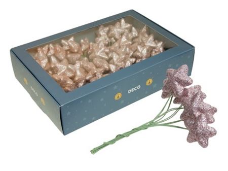 Wired Sparkling Stars Rose Pink18x6 4cm