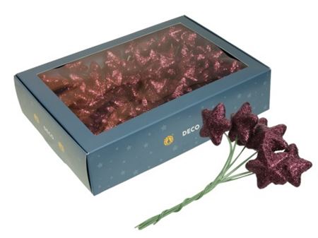 Wired Sparkling Stars Dark Orchid18x6 4cm