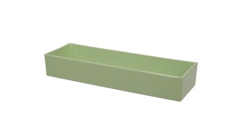 Plastic Tray Green 32x10.5x5cm (Pack of 2)
