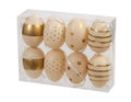Plastic Eggs Hanging Natural 6cm X8 (PACK OF 3)