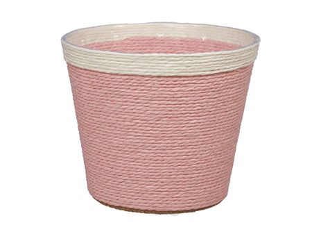 Paper Flowerpot Pink 15.5cm (PACK OF 2)