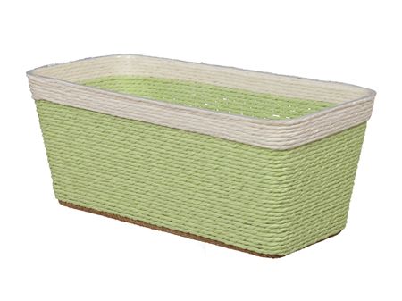 Paper Flowerpot Green 24.5cm (pack of 2)
