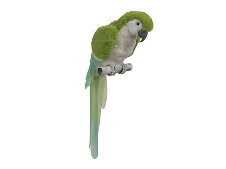 Fabric Parrot Hanger Green 45cm