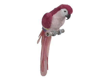 Fabric Parrot Hanger Pink 45cm